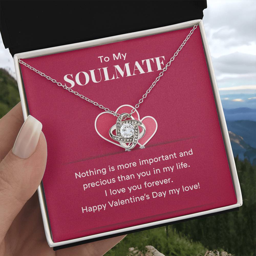 Soulmate Valentine's Necklace Gift with Gift Box