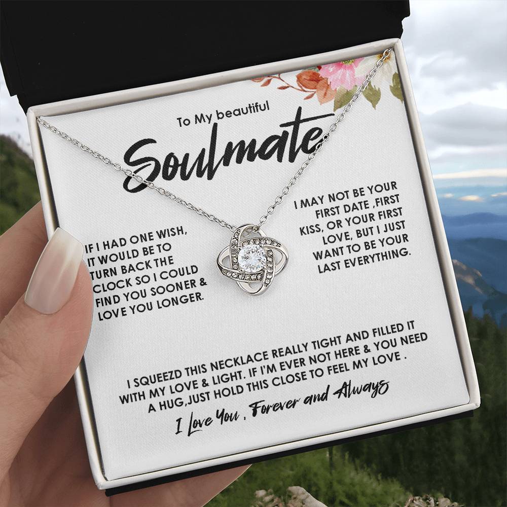 To My Soulmate Necklace Gift for Her With Message card