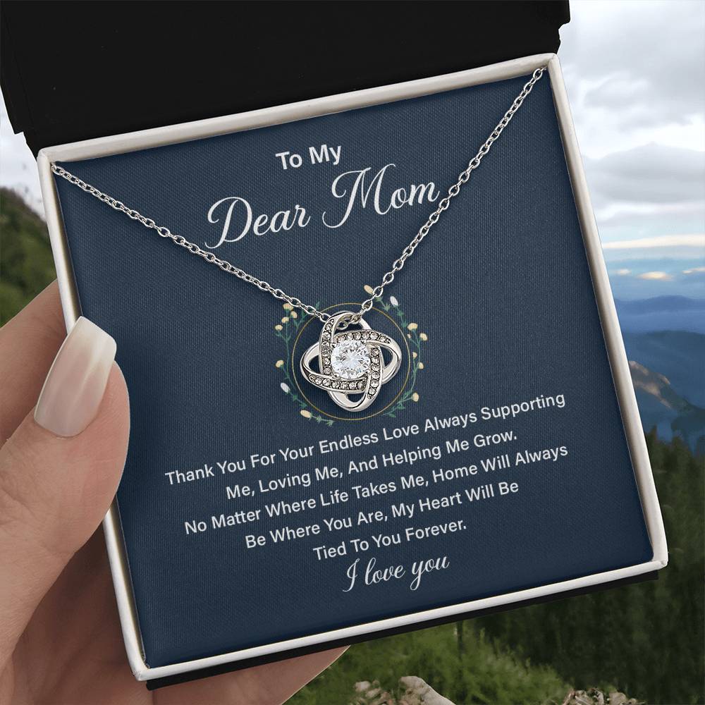 Necklace Gift for Mom from Daughter with Loving Message