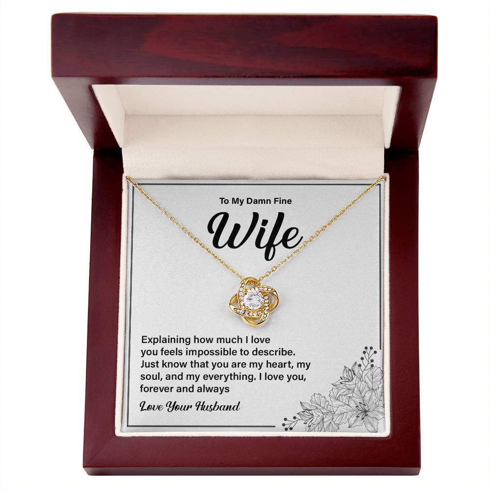 Wife Necklace Gift from Husband with Gift Card