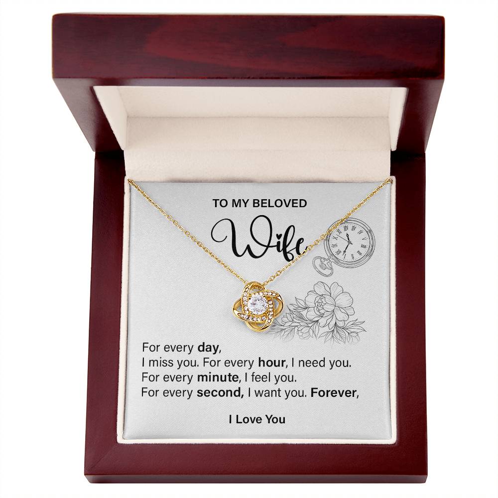 Romantic Necklace Gift for Wife with Love Message