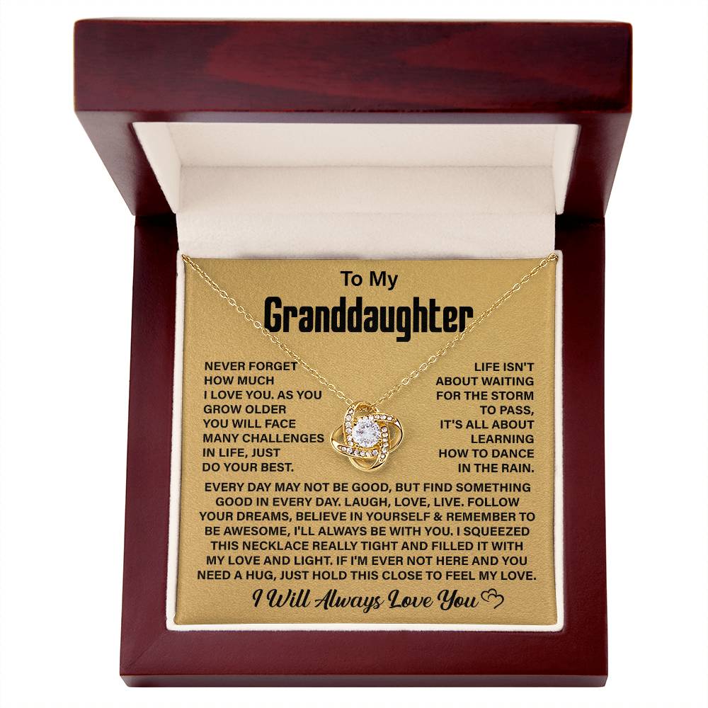 Granddaughter Necklace Gift With Life Advice Card
