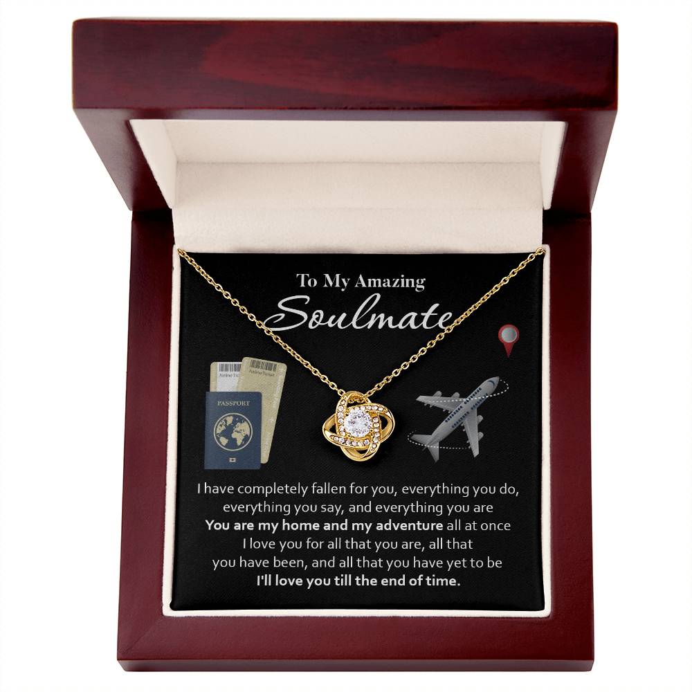 Soulmate Necklace Gift for Her – Message Card and Gift Box
