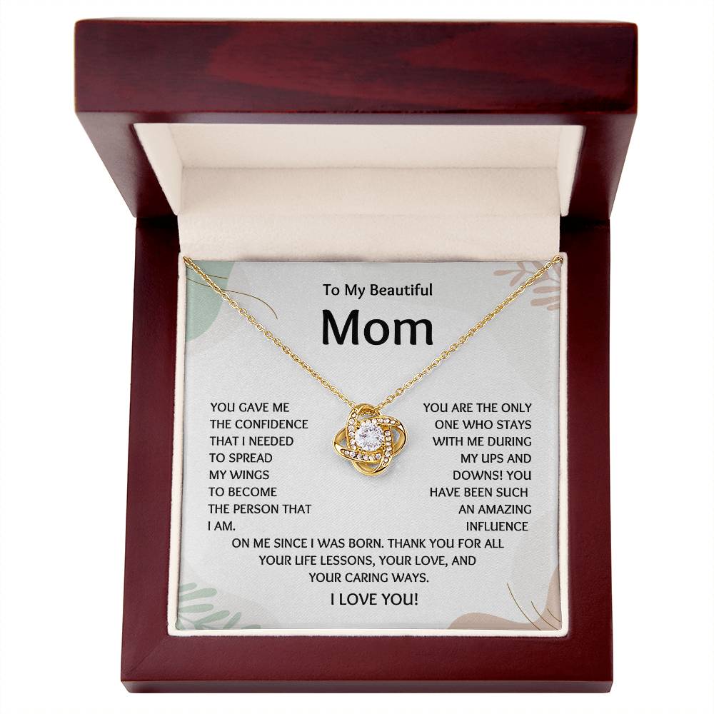 To My Beautiful Mom Necklace – Heartfelt Gift