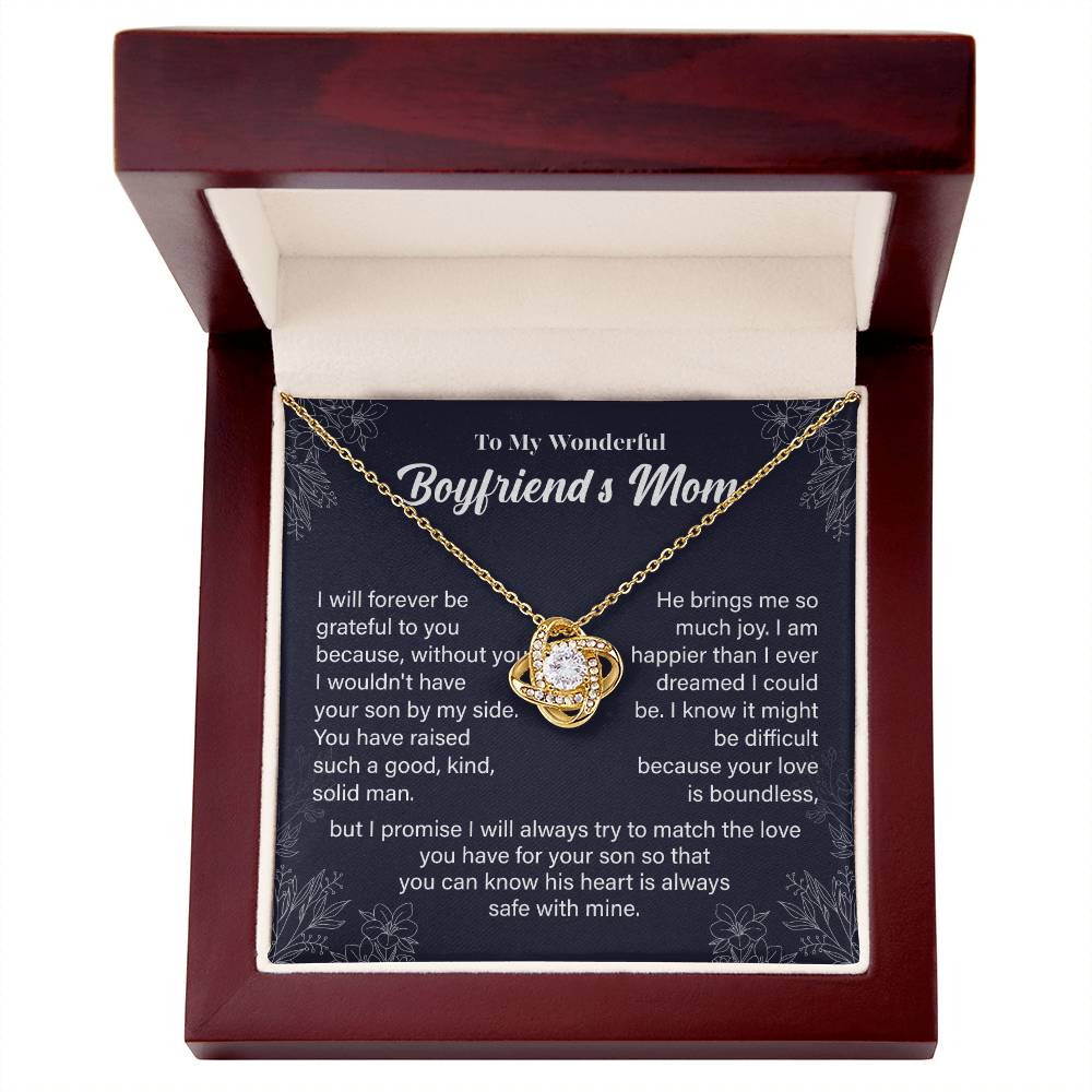 Boyfriend’s Mom Necklace Gift – With Message Card