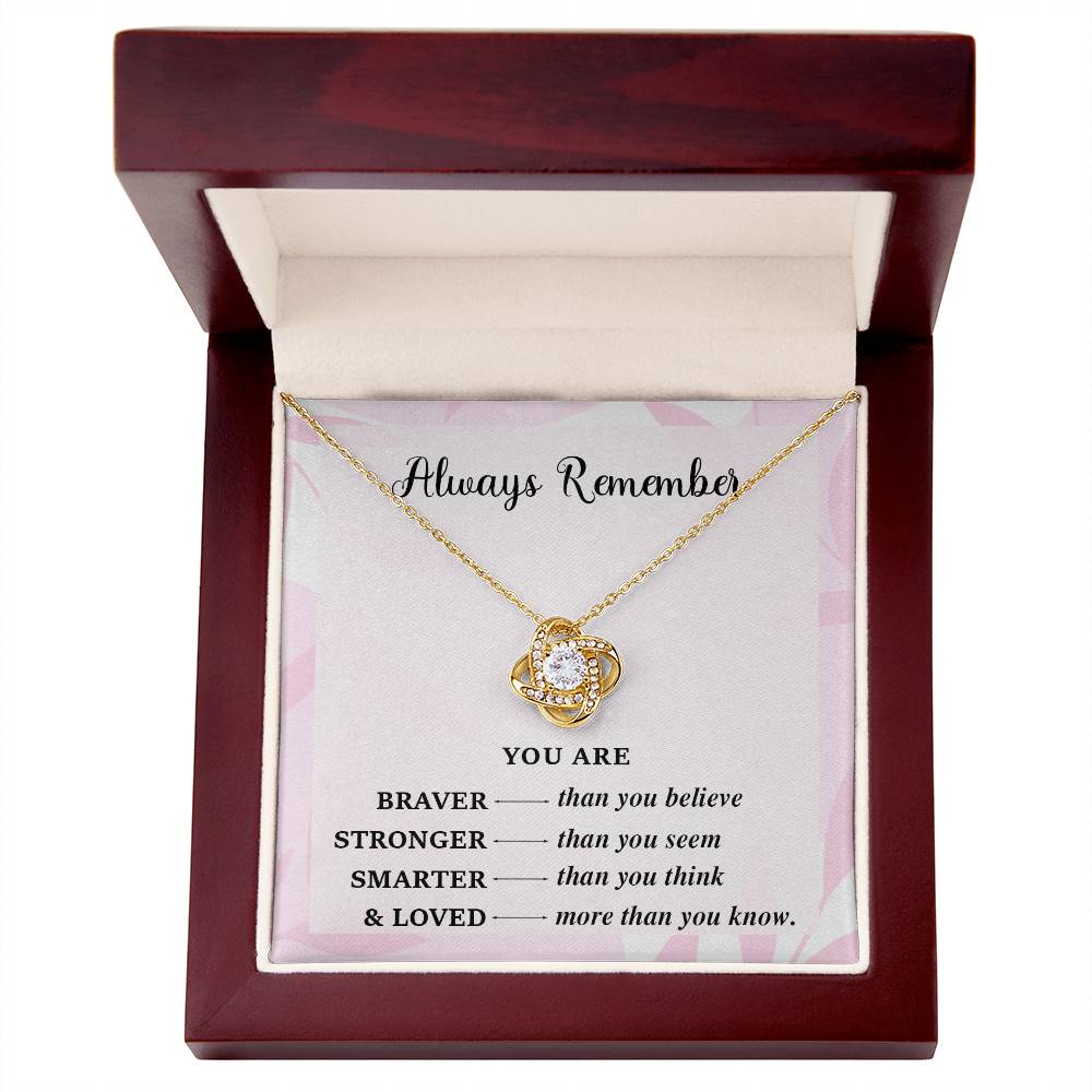 Always Remember Necklace – Encouragement Gift for Her Strength & Bravery