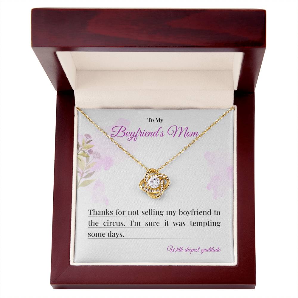 Boyfriend’s Mom Gift Necklace with Message Card