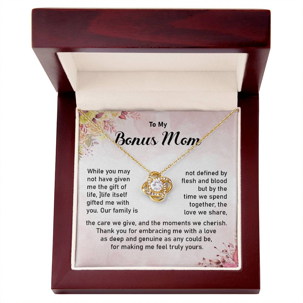 Bonus Mom Necklace Gift with Meaningful Message