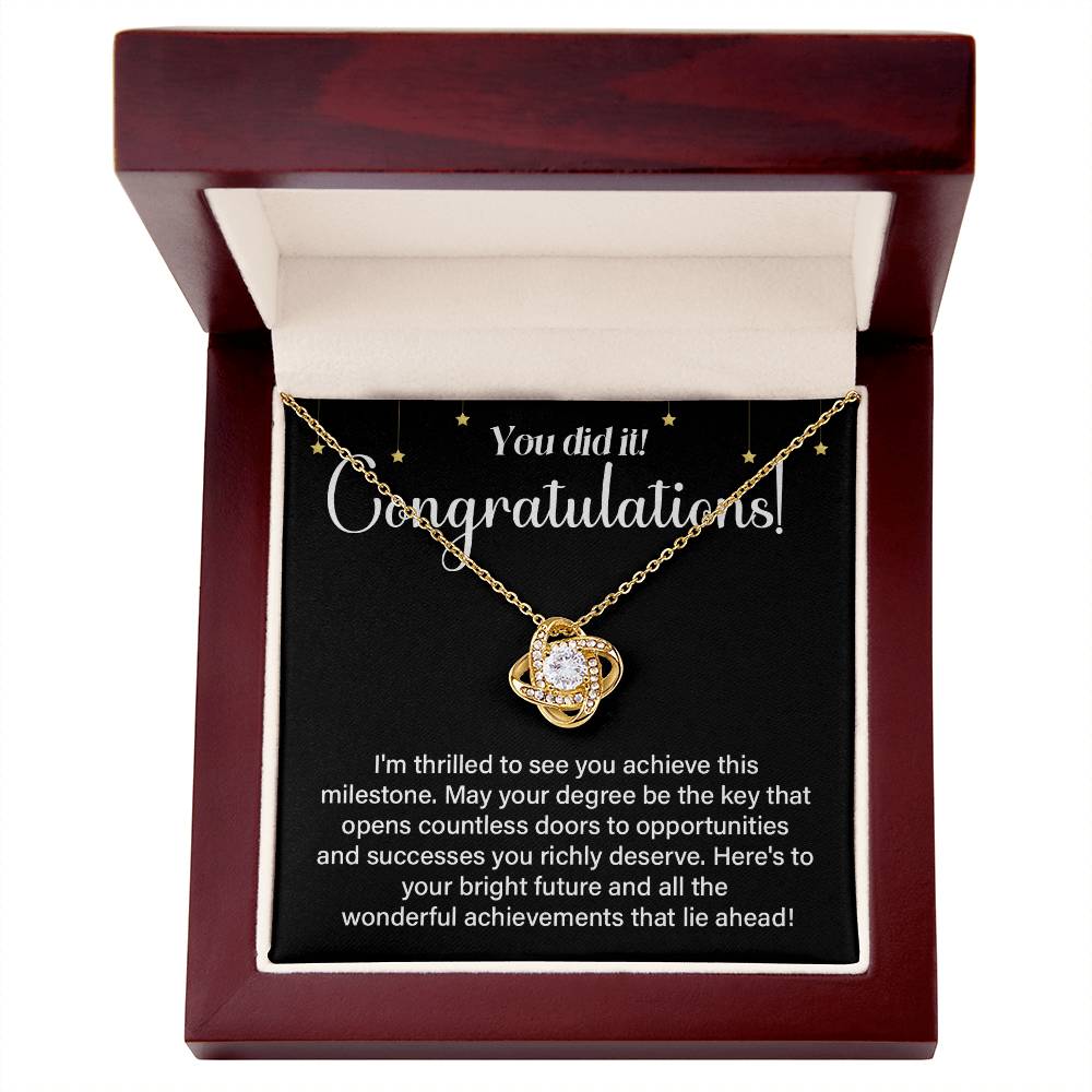 Graduation Necklace Gift with Congrats Card