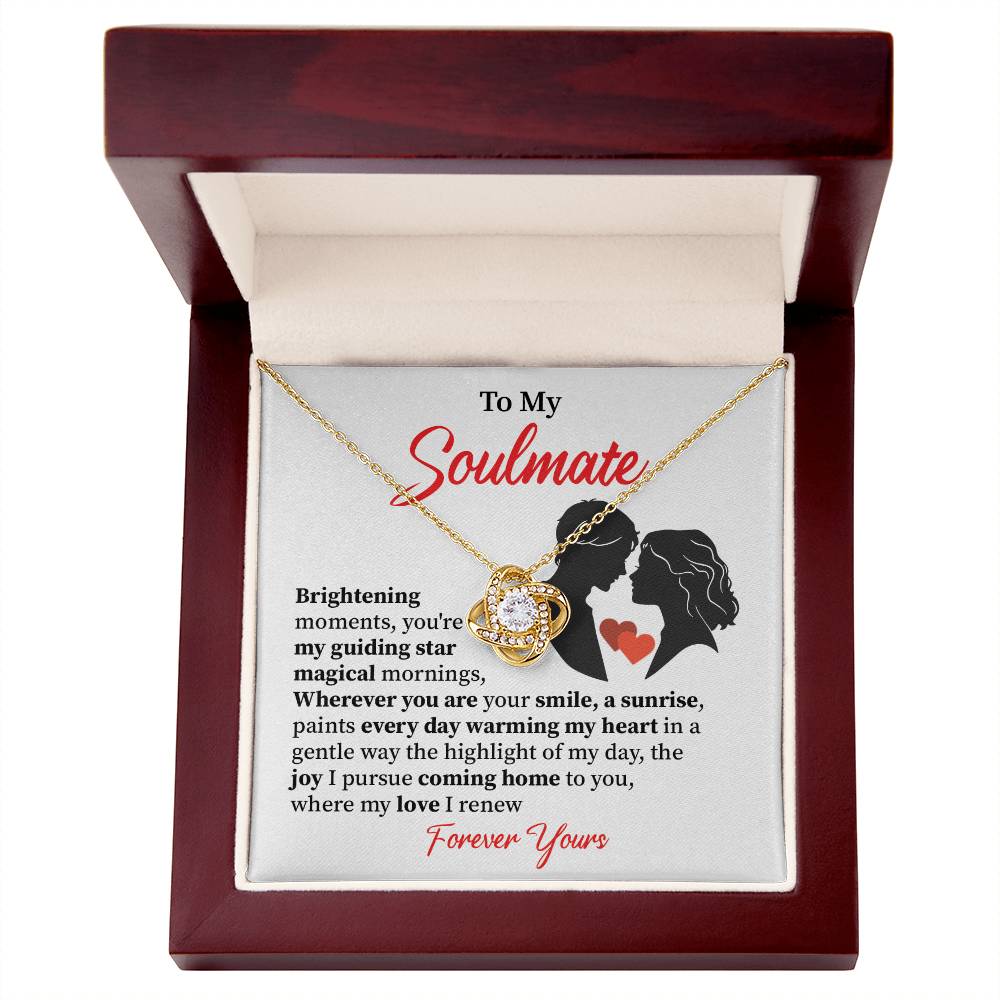 Soulmate Necklace Gift for Her with Love Message