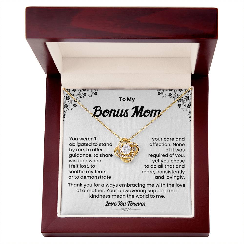 Bonus Mom Necklace Gift with Loving Message