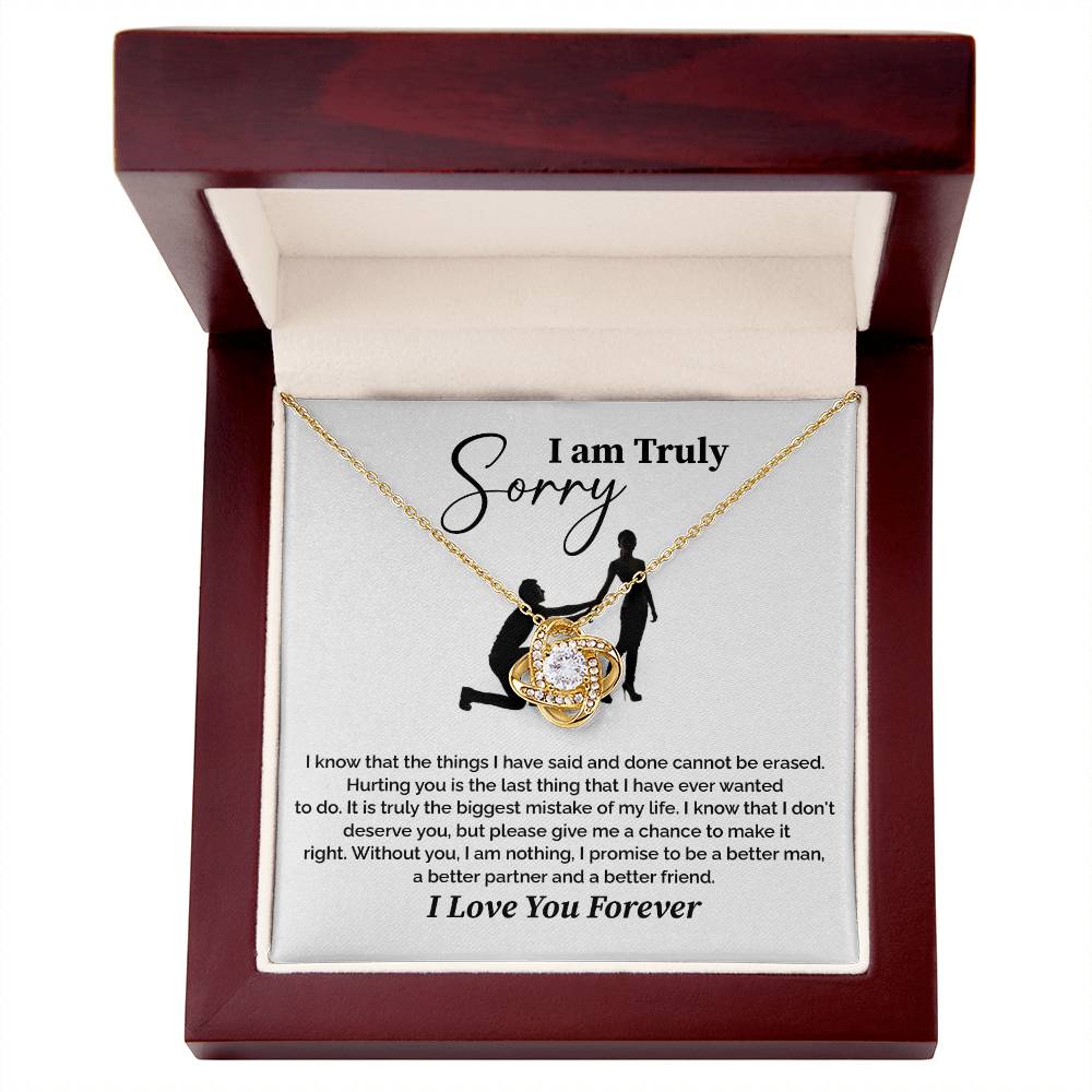 Apology Necklace for Her – I Am Truly Sorry Gift Box