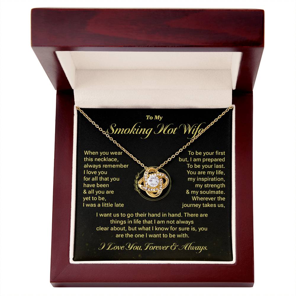 Smoking Hot Wife Necklace Gift with Message Card