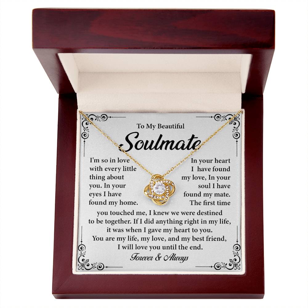 Soulmate Necklace Gift with Message Card & Gift Box
