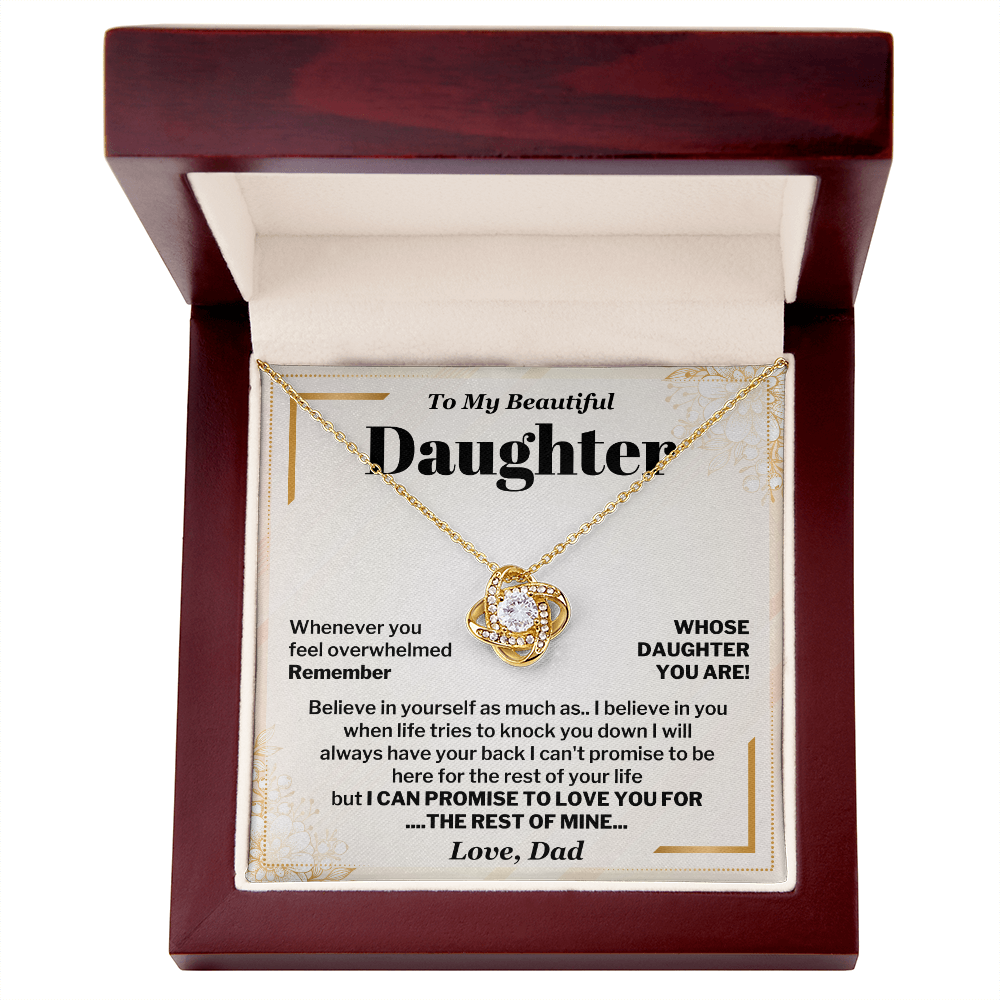 Gift for Daughter from Dad - Inspirational Jewelry with Heartfelt Message Card
