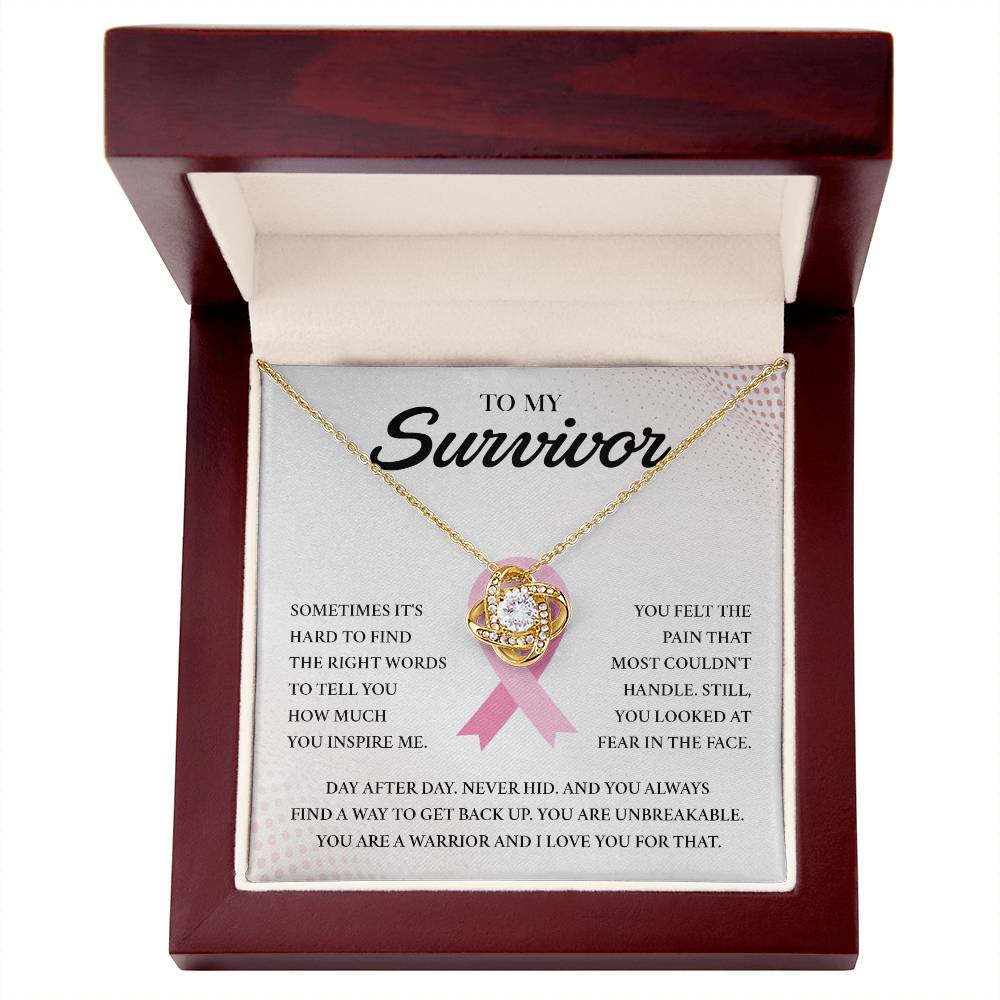 Breast Cancer Survivor Necklace – Warrior Gift with Pendant