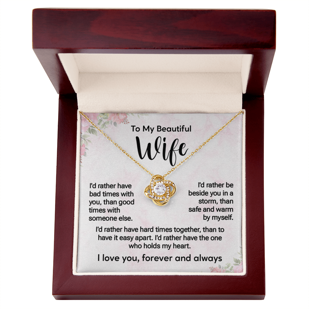 Necklace Gift for Wife with Romantic Card Insert