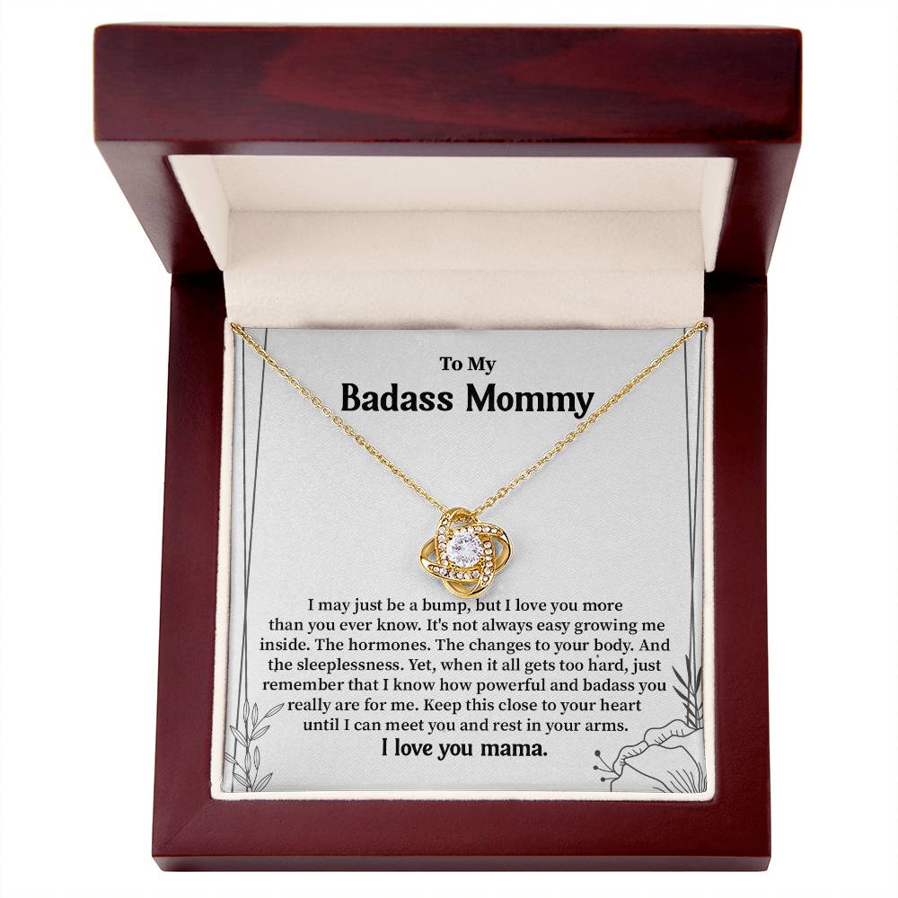 Badass Mom Necklace from Baby – With Gift Box & Card