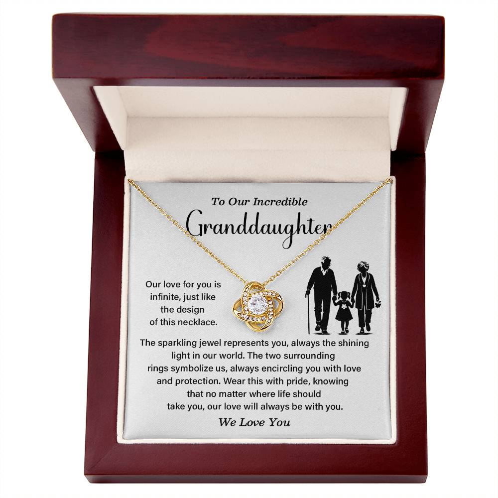 Granddaughter Necklace Gift from Grandparents – Infinite Love Message