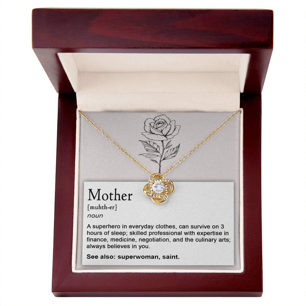 Funny Mother Definition Necklace Gift – Supermom Appreciation Jewelry