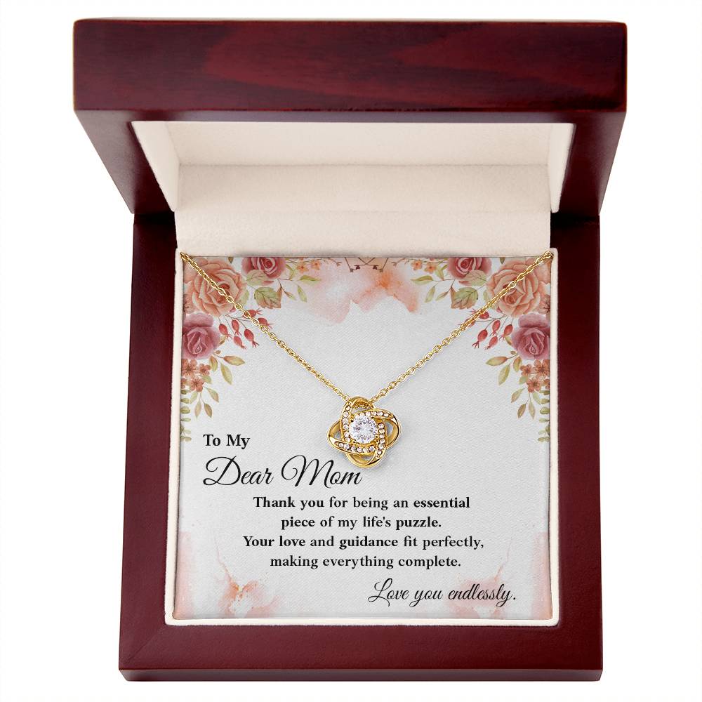 Dear Mom Necklace Gift From Daughter With Message Card