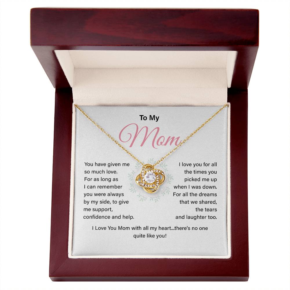 Mom Necklace Gift From Child With Heartfelt Message Card