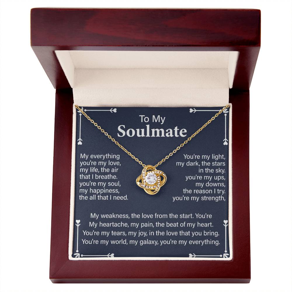 Soulmate Gift Necklace for Partner – with Message Card