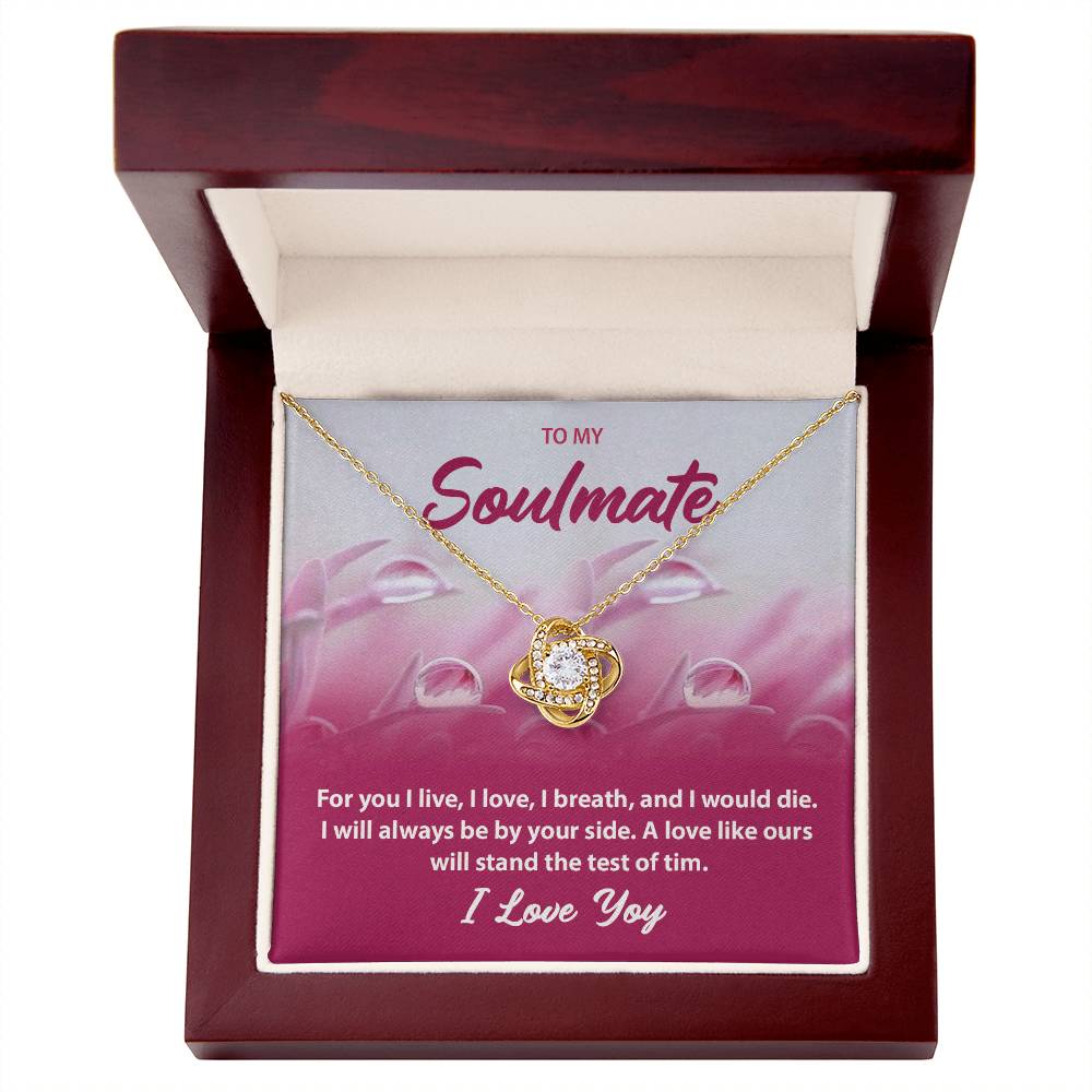 Romantic Soulmate Necklace Gift – Message Card Jewelry Box