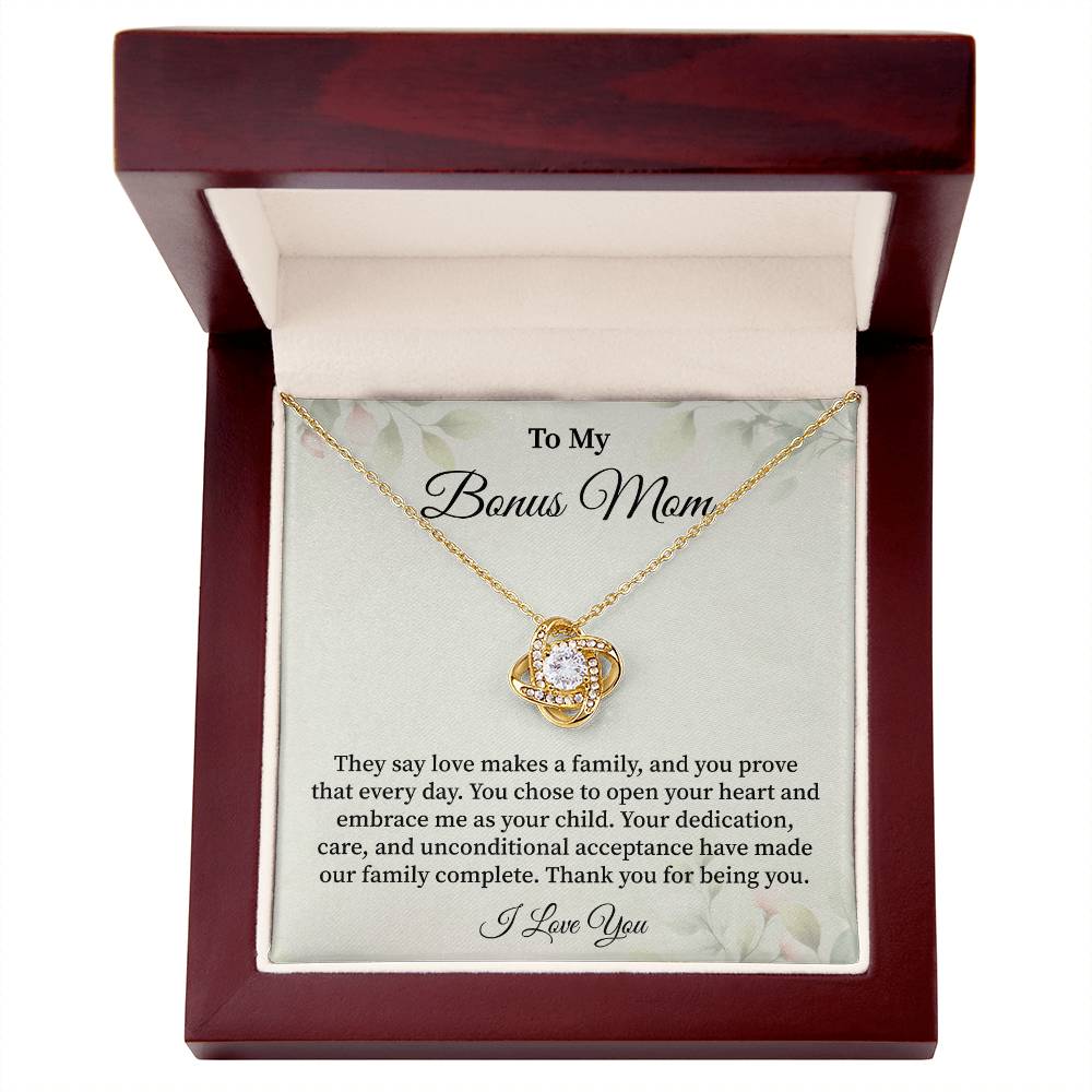 Bonus Mom Necklace Gift from Stepchild – Birthday, Mother’s Day, Christmas Gift