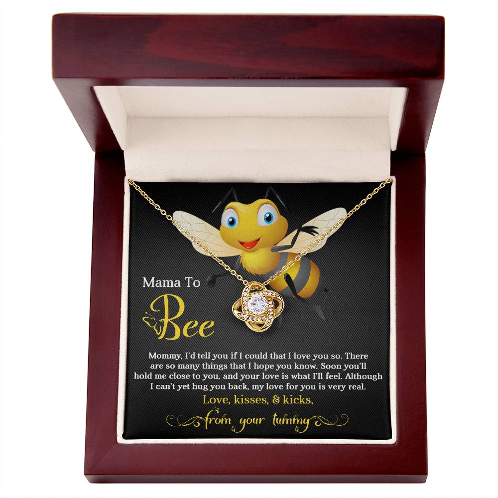 Bee-Themed Mommy to Be Necklace – Gift from Bump with Cute Poem