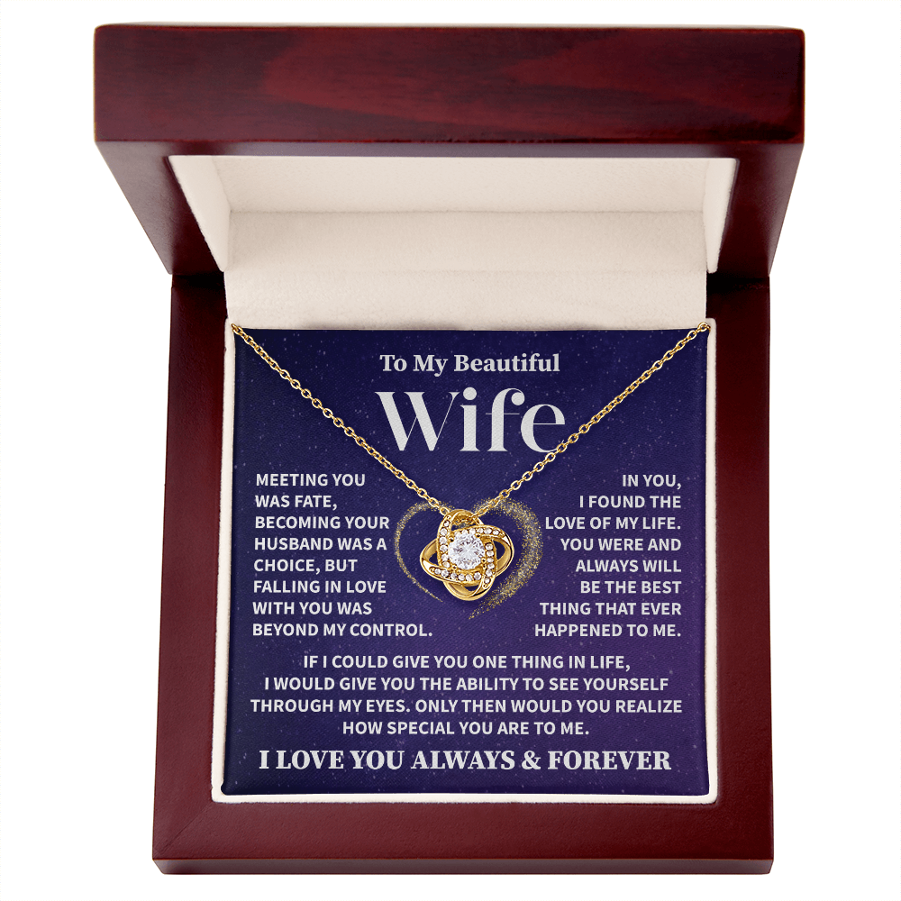 Wife Necklace Gift With Forever Love Pendant for Her