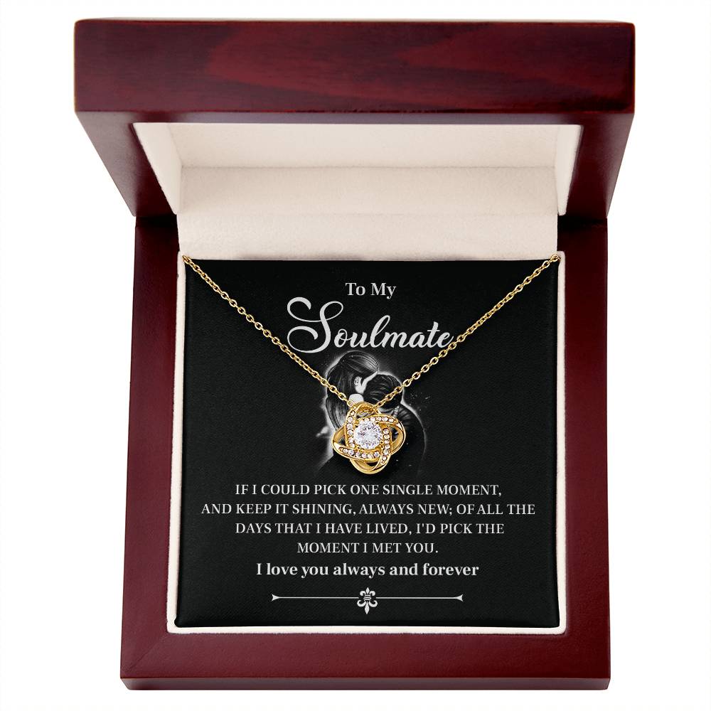 Soulmate Necklace Gift for Her – with Message Card
