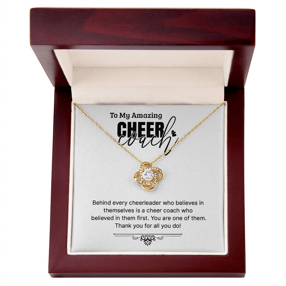 Cheer Coach Appreciation Necklace - Thank You For Believing In Me, A Heartfelt Tribute To Amazing Cheer Coaches - Unique Gift For Cheerleaders