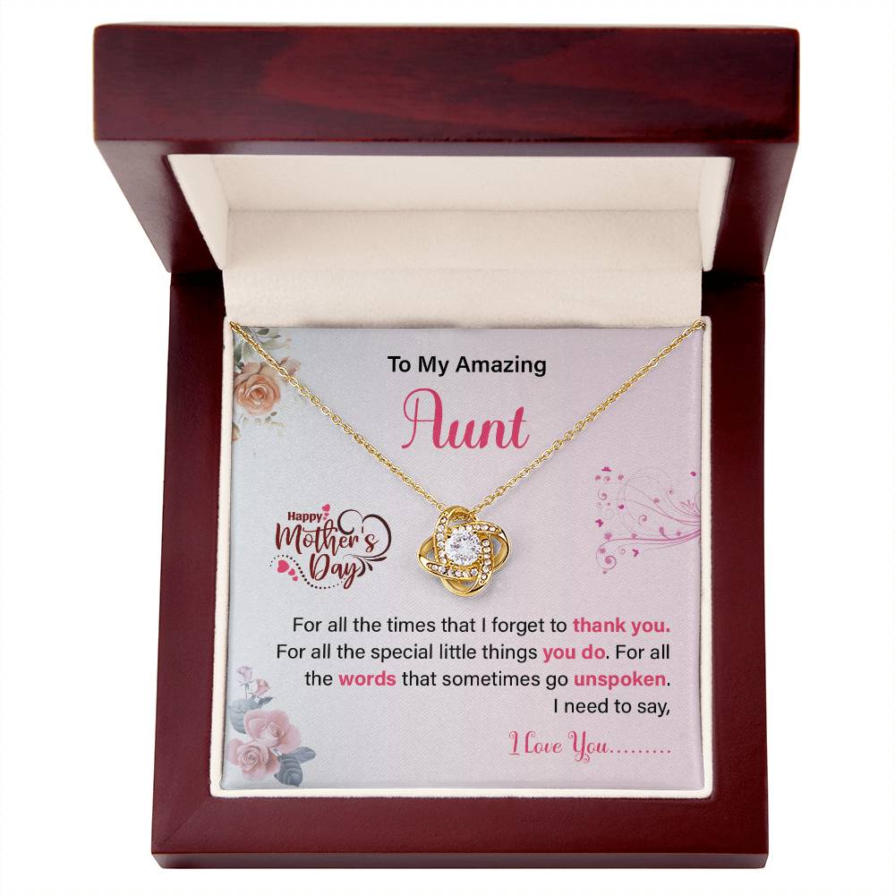 Mother’s Day Gift for Aunt – Love Knot Necklace