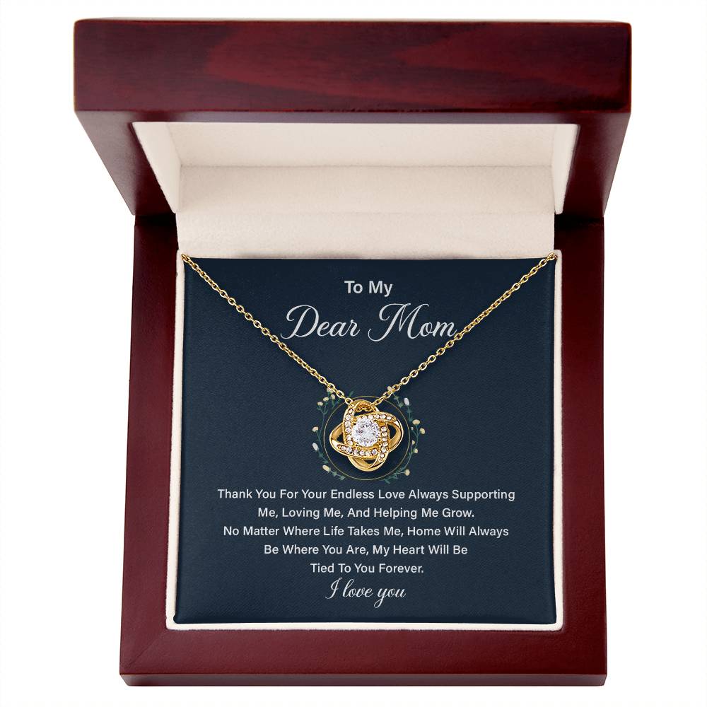 Necklace Gift for Mom from Daughter with Loving Message