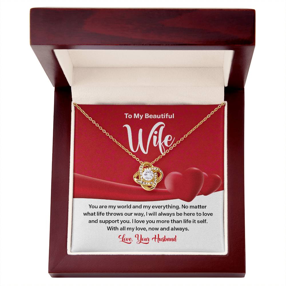 Wife Necklace Gift from Husband – Message Card Box