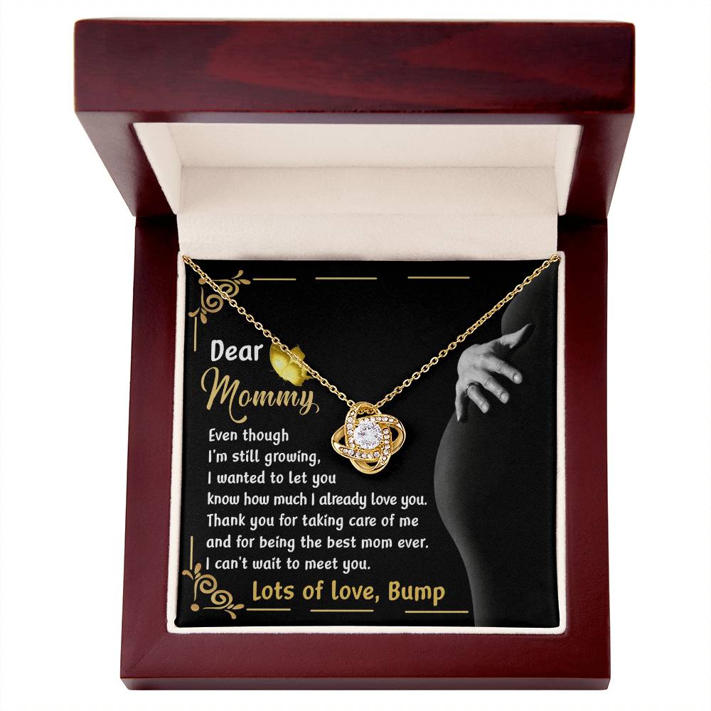 To Mommy from Bump Necklace – Growing Baby Gift with Loving Message
