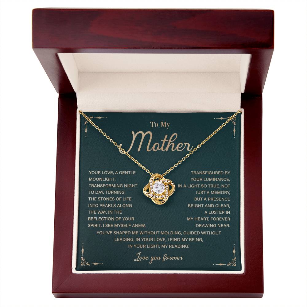To My Mother Necklace Gift with Heartfelt Message Card