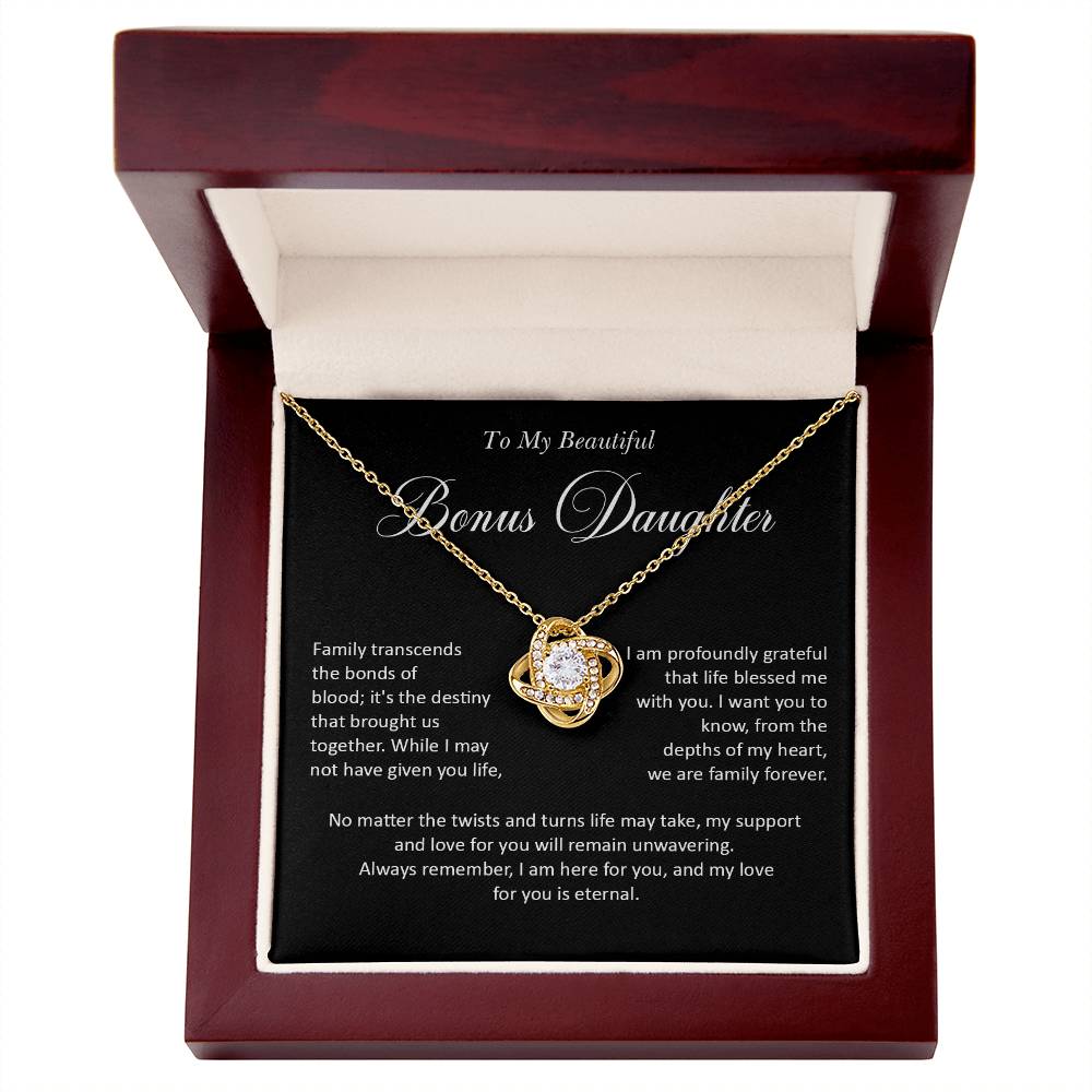 Bonus Daughter Necklace Gift with Eternal Love Message