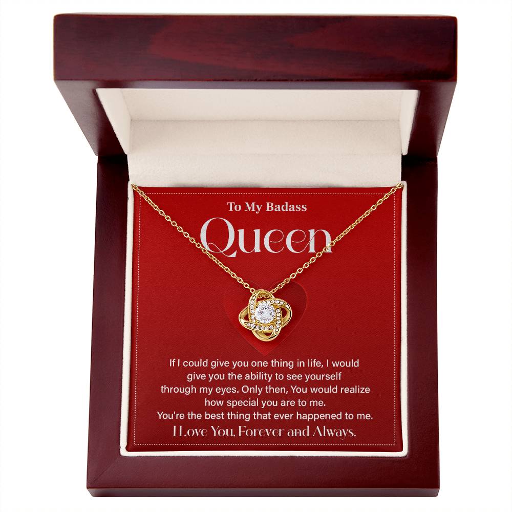 Badass Queen Necklace Gift – Love You Always Note