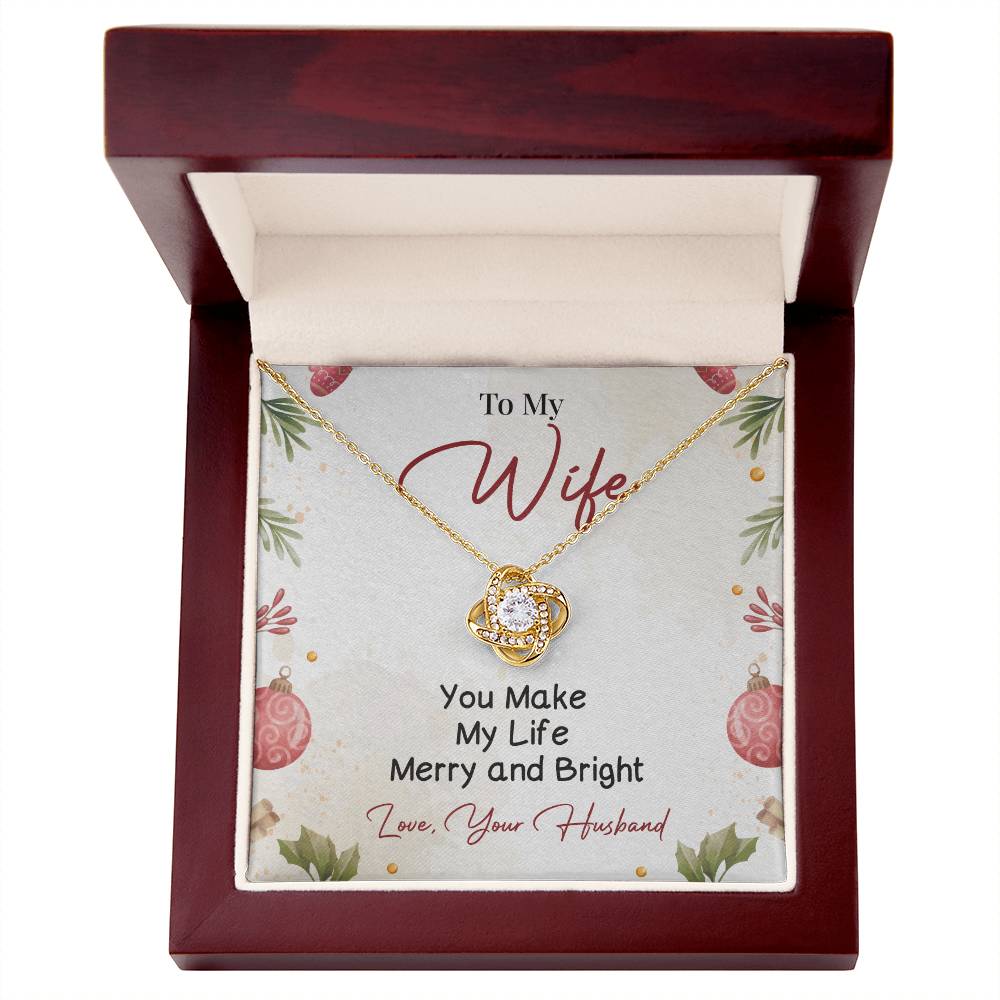 Christmas Necklace Gift for Wife from Husband Jewelry with Message Card