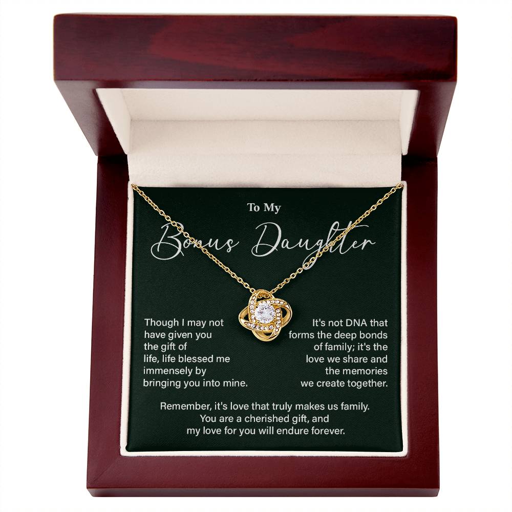 Bonus Daughter Gift from Stepparent with Love Knot