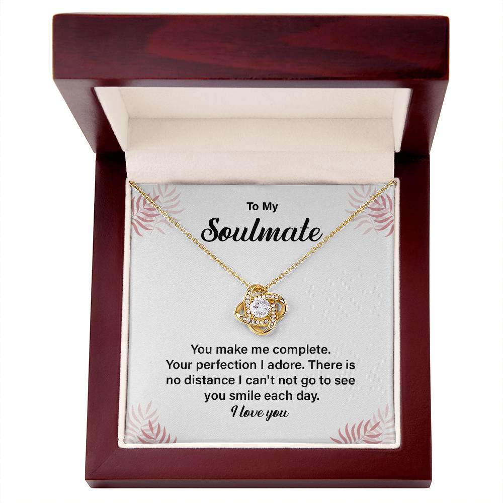 Soulmate Necklace Gift for Her with Love Note