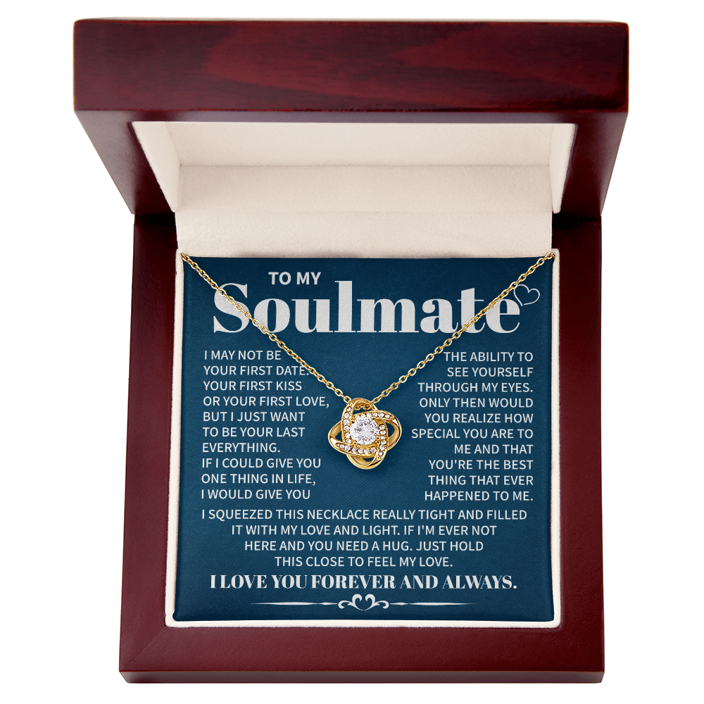 Soulmate Necklace Gift With Deep Loving Message Card