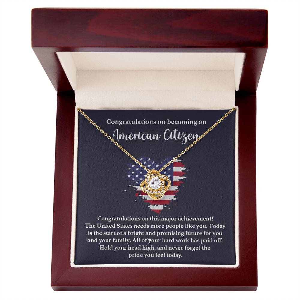 American Citizen Gift Necklace – Proud USA Keepsake