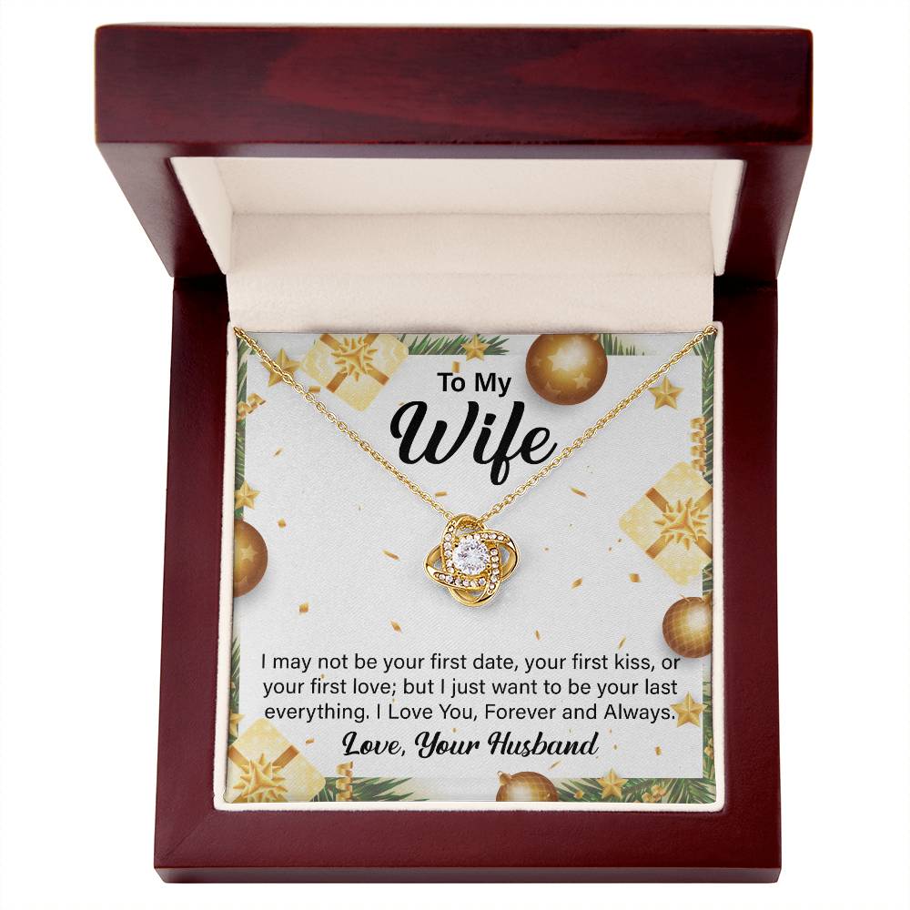 To My Beloved Wife: Love Knot Necklace - A Gift of Eternal Love and Connection