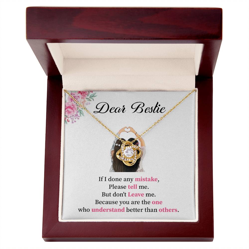 Bestie Necklace Gift with Apology Message Card
