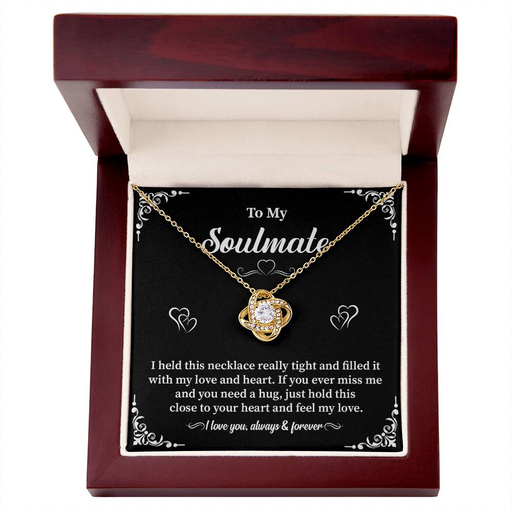 Soulmate Necklace for Her with Gift Box and Message