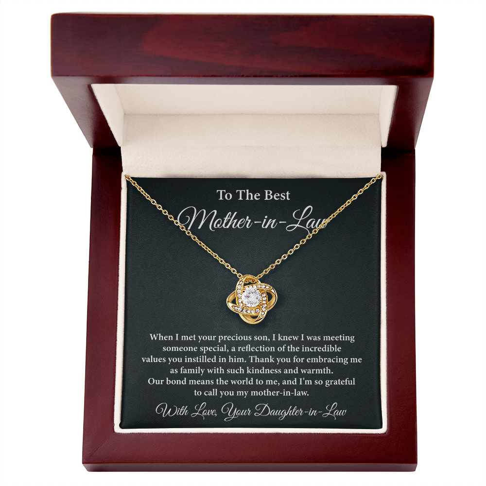 Elegant Mother-in-Law Necklace with Message Card