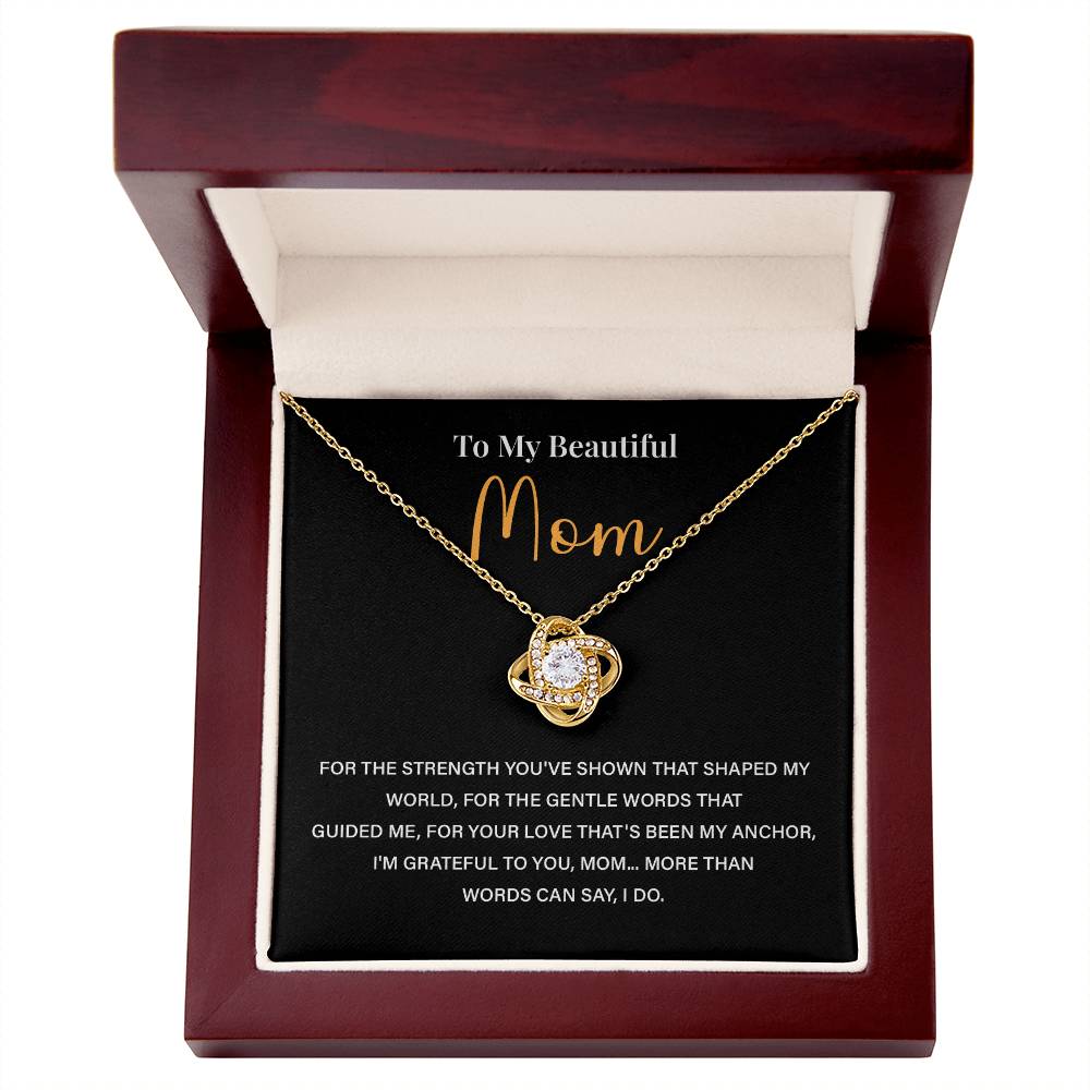 Mom Necklace Gift From Daughter Or Son With Message Card